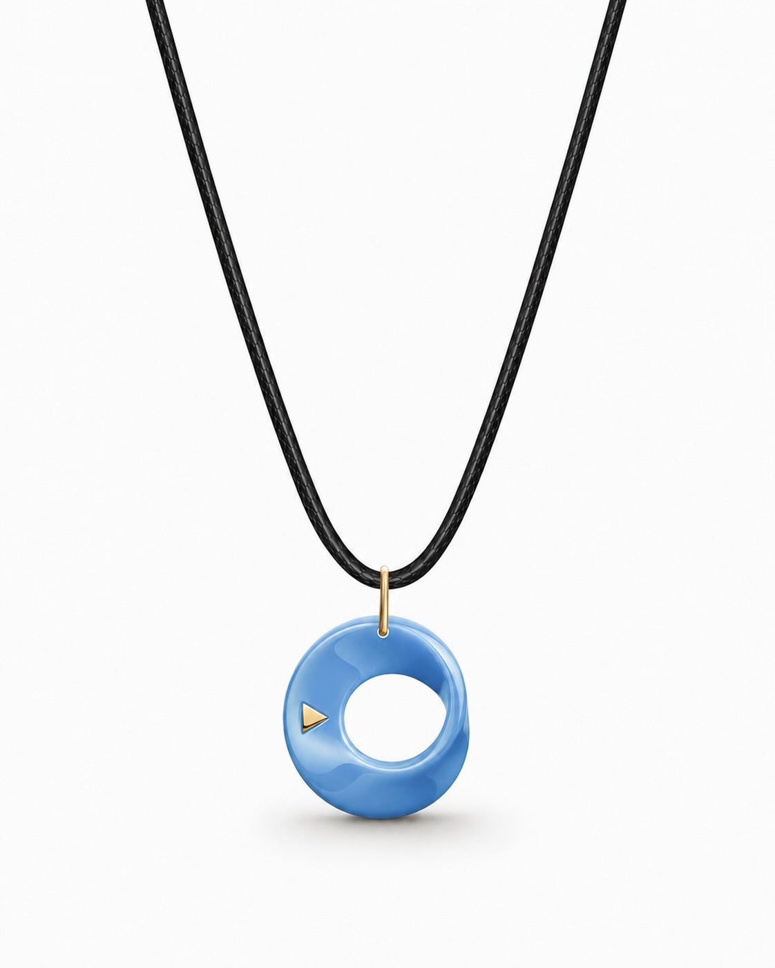 The Möbius High-Tech Ceramic Pendant Necklace - Blue