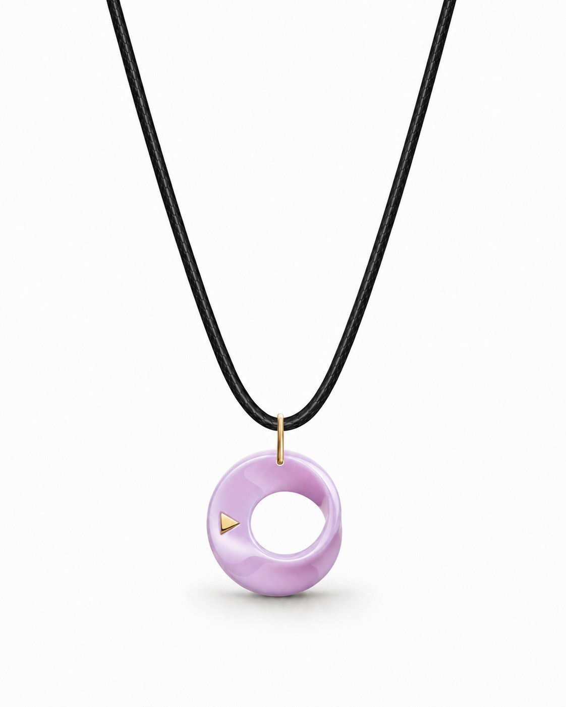 The Möbius High-Tech Ceramic Pendant Necklace - Lavender