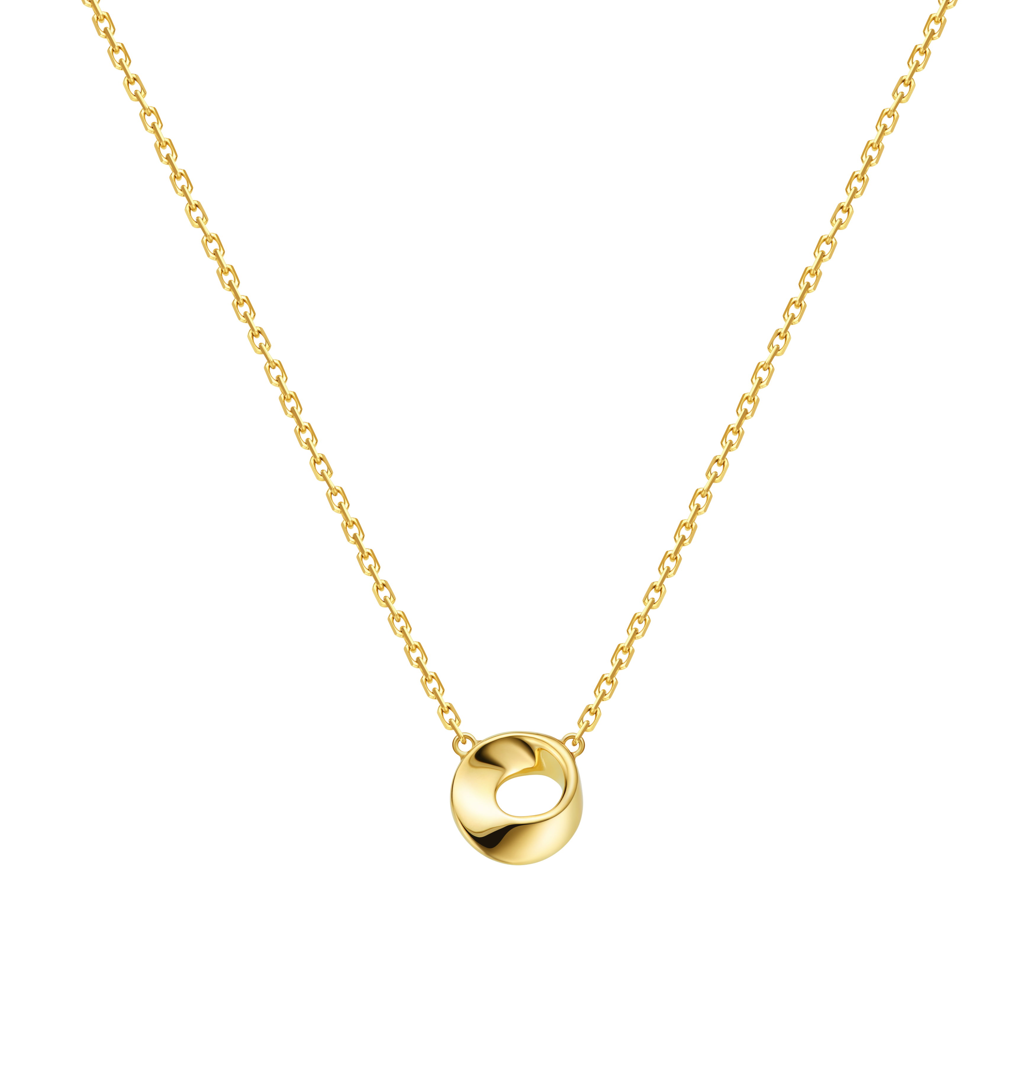 The Möbius Necklace - Small - 18K Solid Gold - YIN Fine Jewelry - Chinese Modern Gold Jewelry