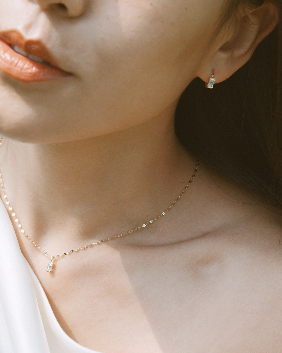 The Radiance Emerald Diamond Charm Necklace