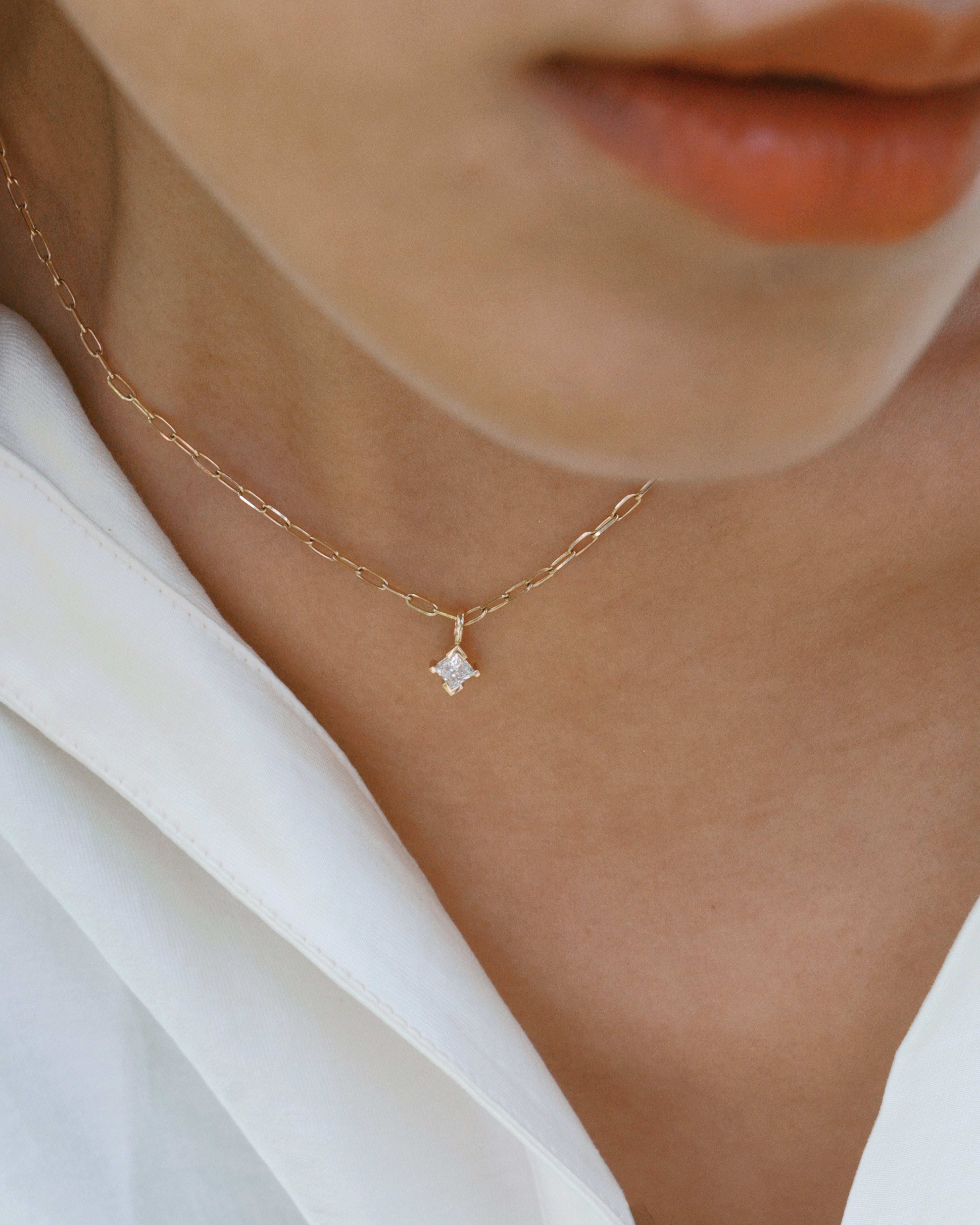 The Radiance Princess Diamond Charm Necklace