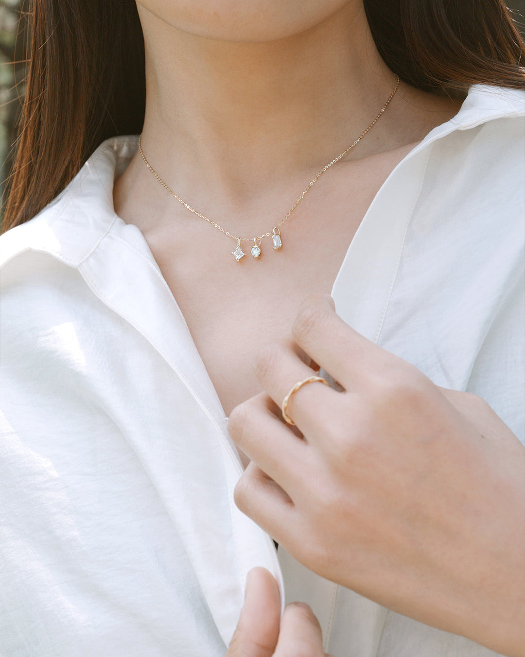 The Radiance Princess Diamond Charm Necklace