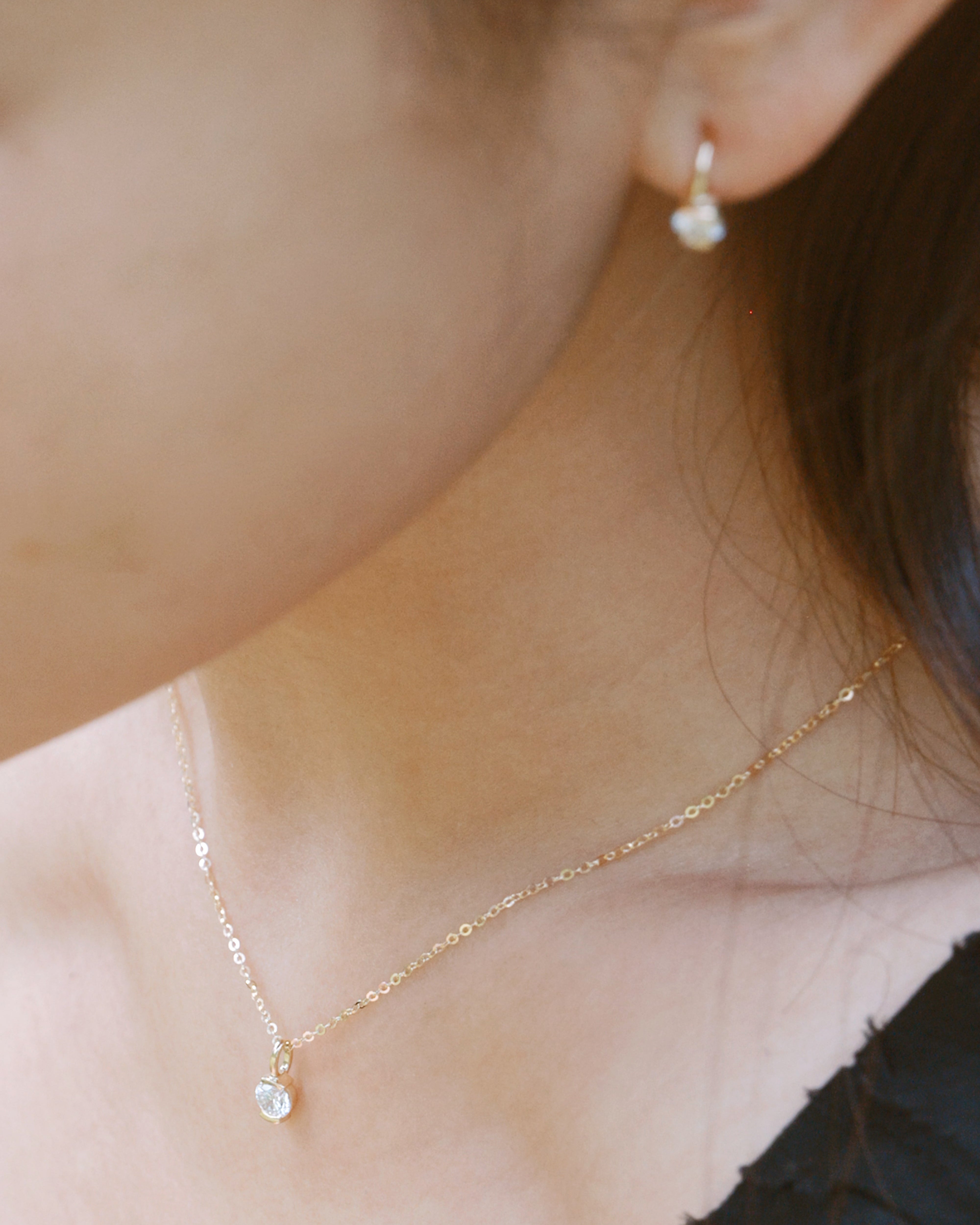 The Radiance Round Diamond Huggie Hoops