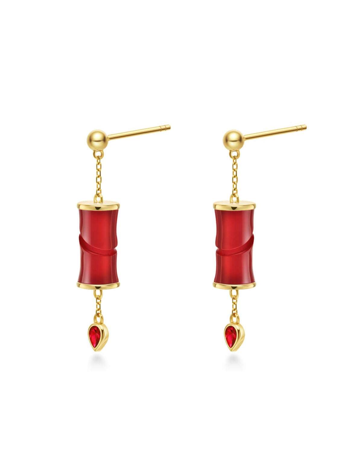 The Revival Firecracker Carnelian Drop Earrings