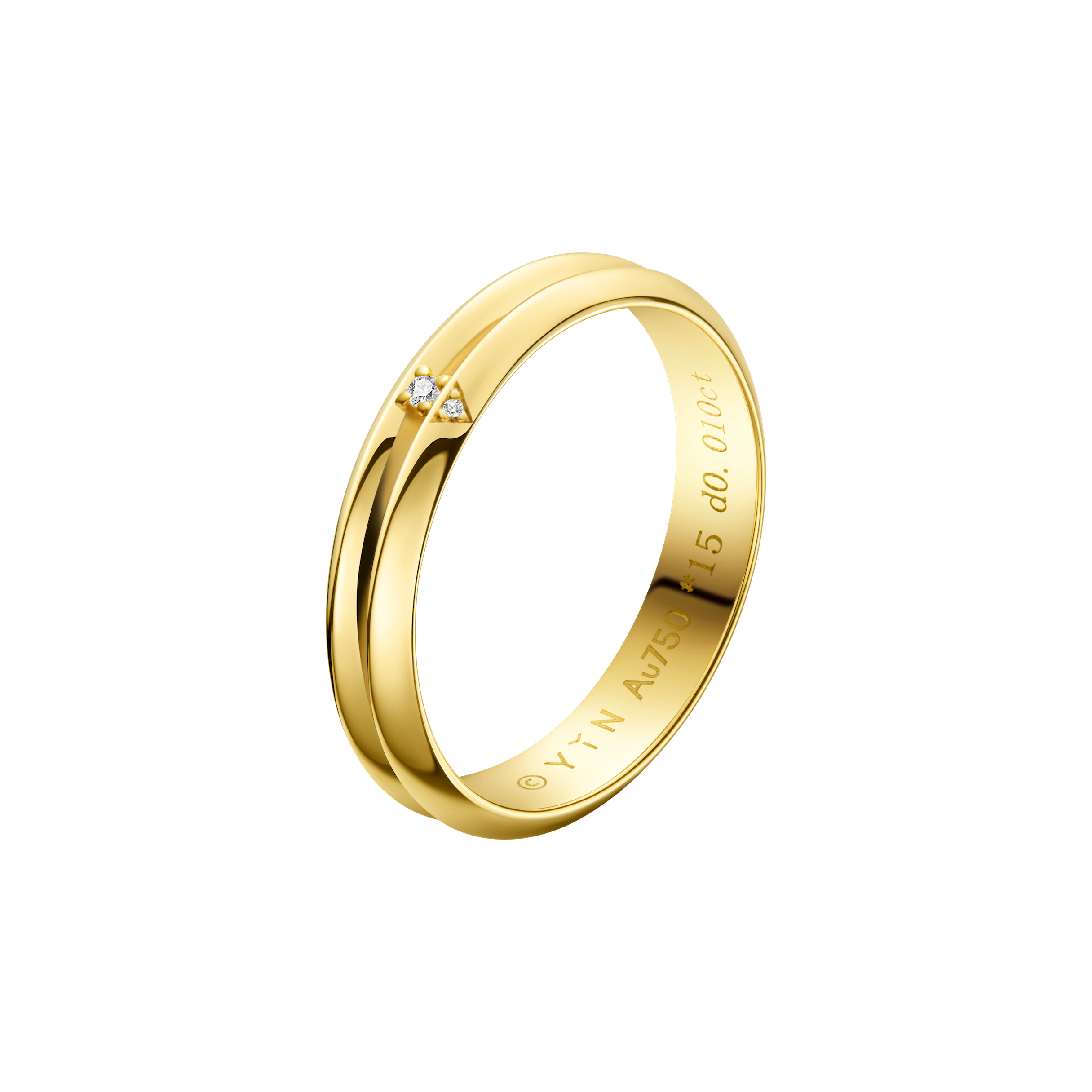 The Ridge Double - Row Diamond Ring - 18K Solid Gold - YIN Fine Jewelry - Chinese Modern Gold Jewelry
