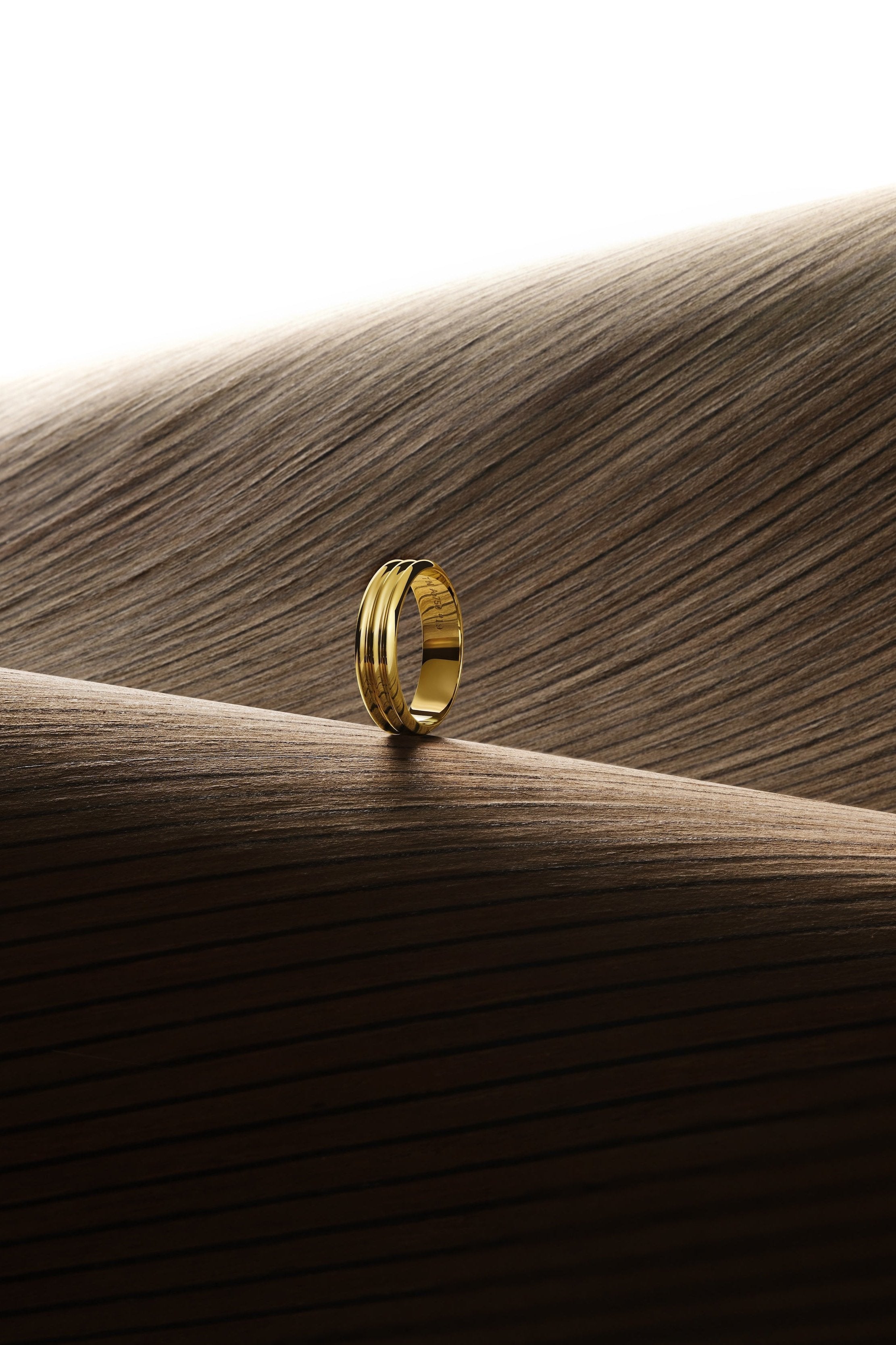 The Ridge Tripple - Row Ring - 18K Solid Gold - YIN Fine Jewelry - Chinese Modern Gold Jewelry