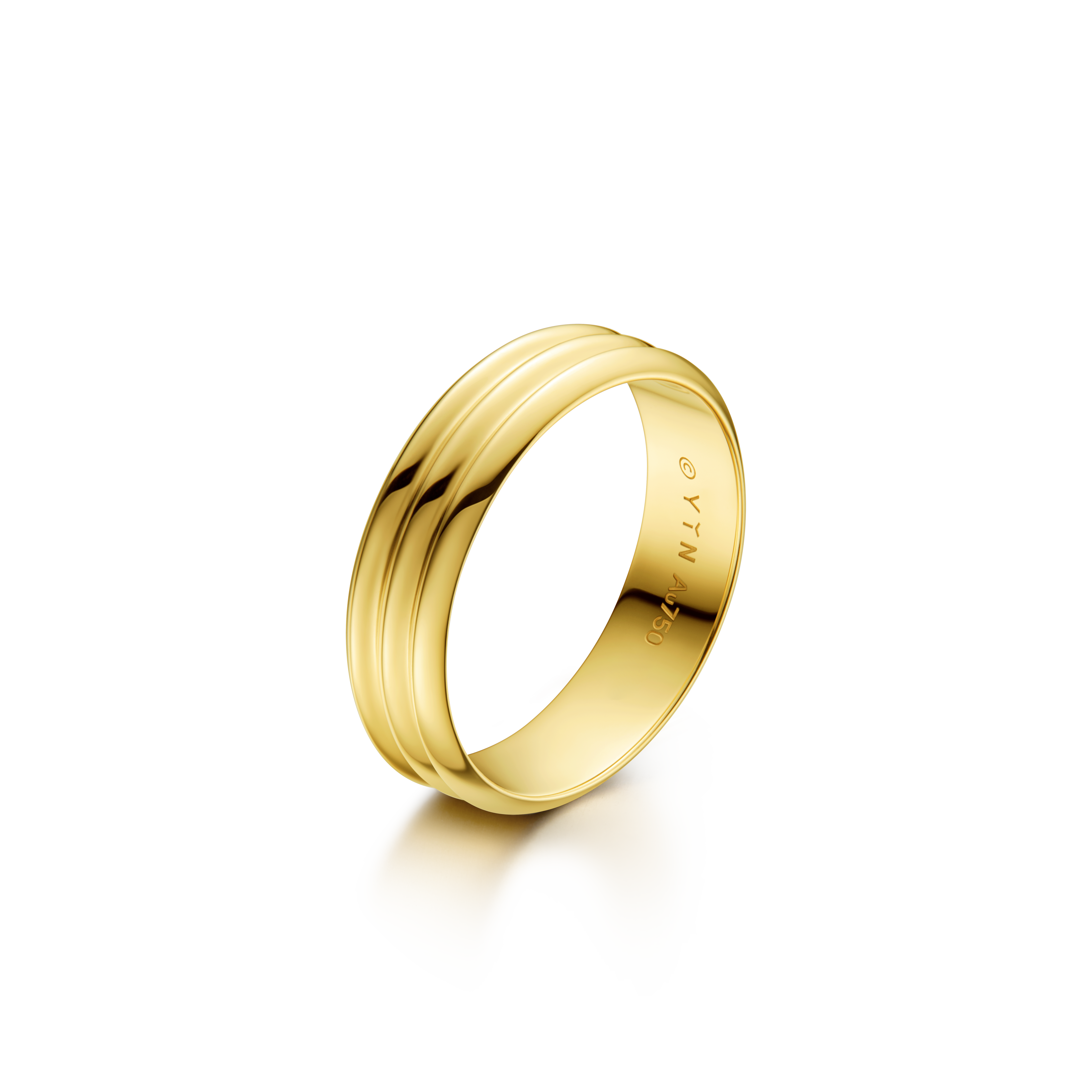 The Ridge Tripple - Row Ring - 18K Solid Gold - YIN Fine Jewelry - Chinese Modern Gold Jewelry