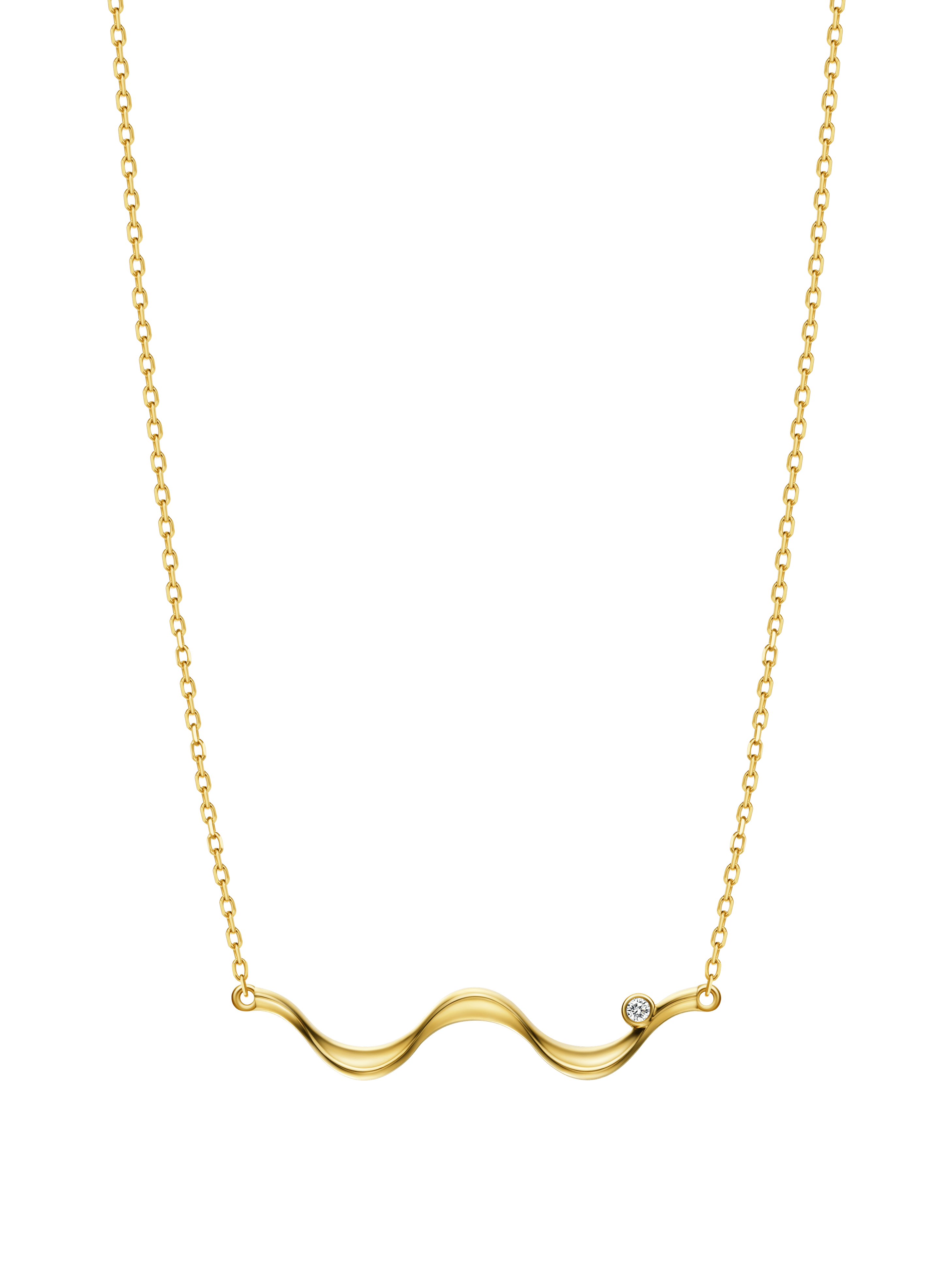 The Ripples Necklace - 18K Solid Gold - YIN Fine Jewelry - Chinese Modern Gold Jewelry