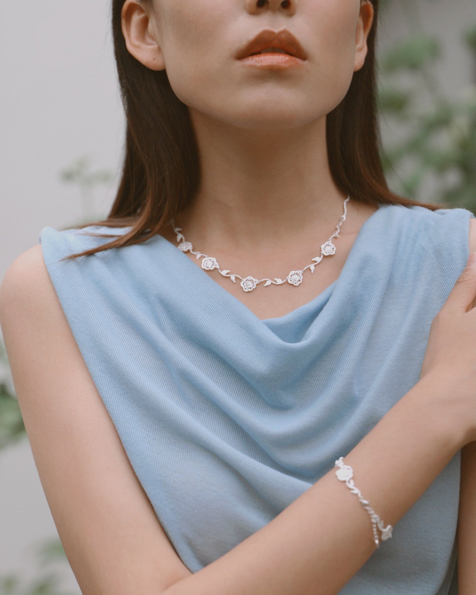 Thorned Rose Bracelet - Silver