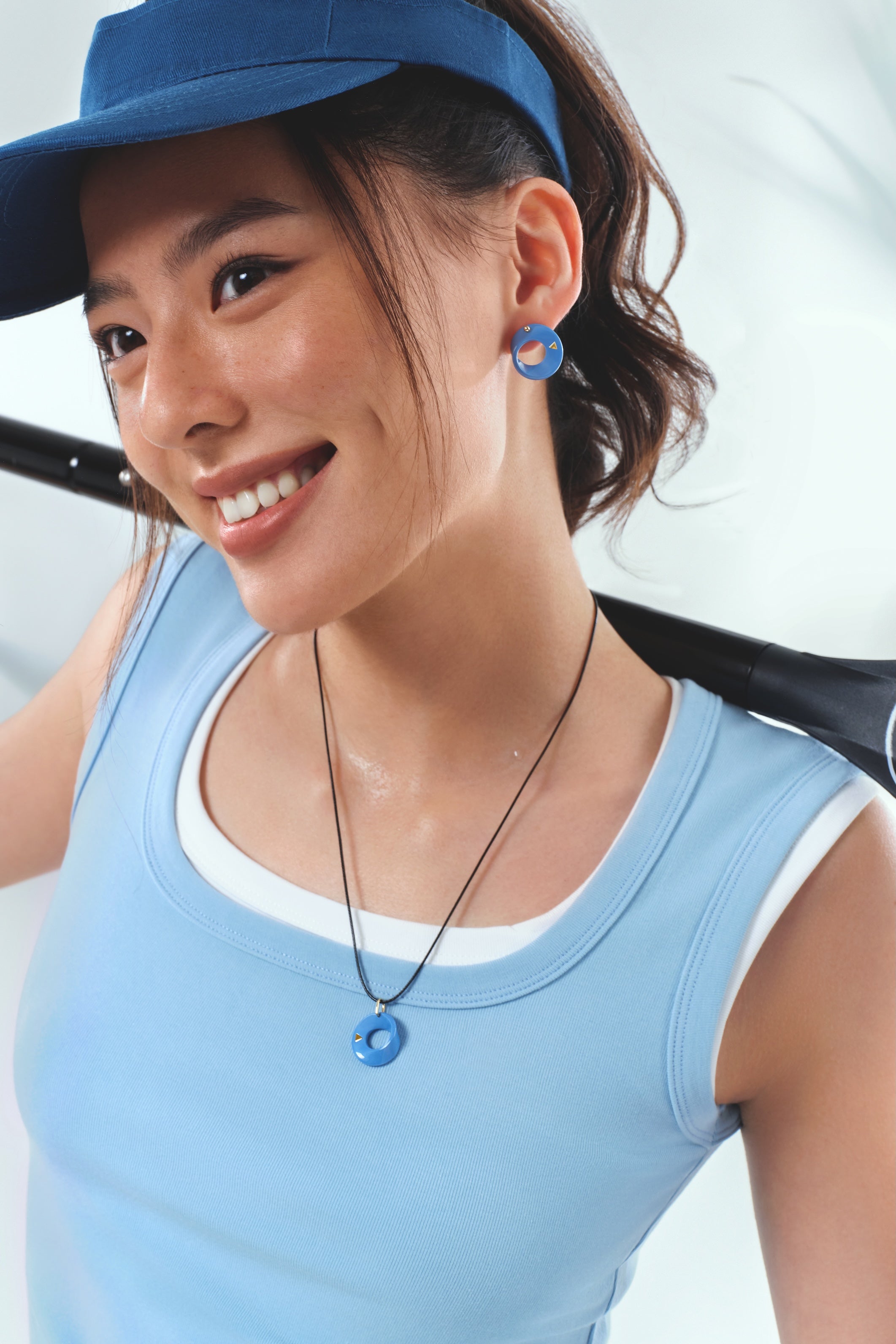 The Möbius High-Tech Ceramic Earrings - Blue