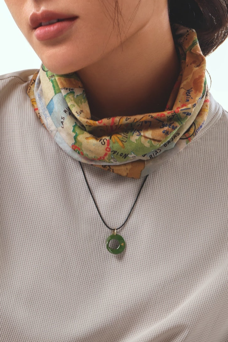 The Möbius High-Tech Ceramic Pendant Necklace - Green