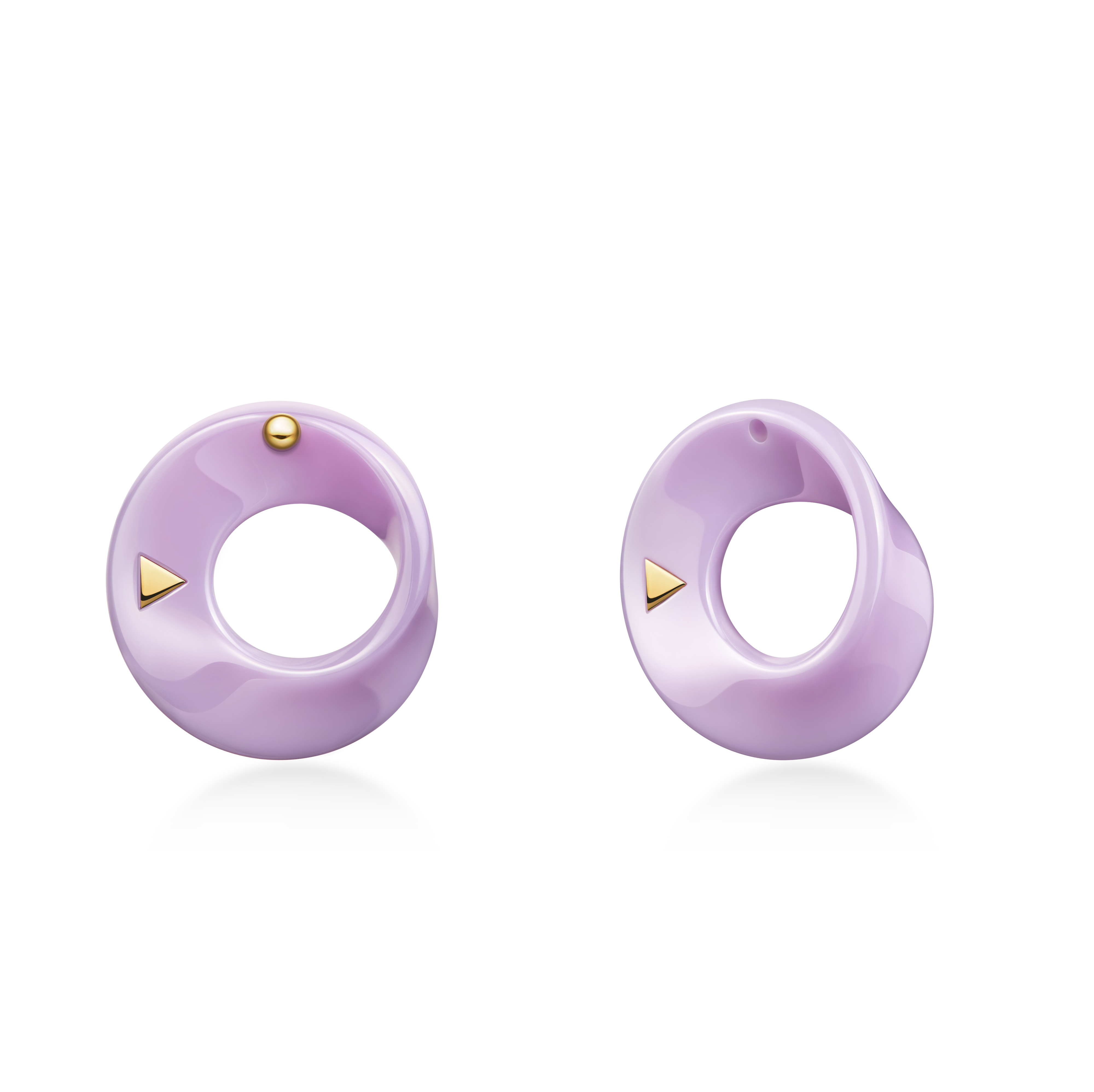 The Möbius High-Tech Ceramic Earrings - Lavender