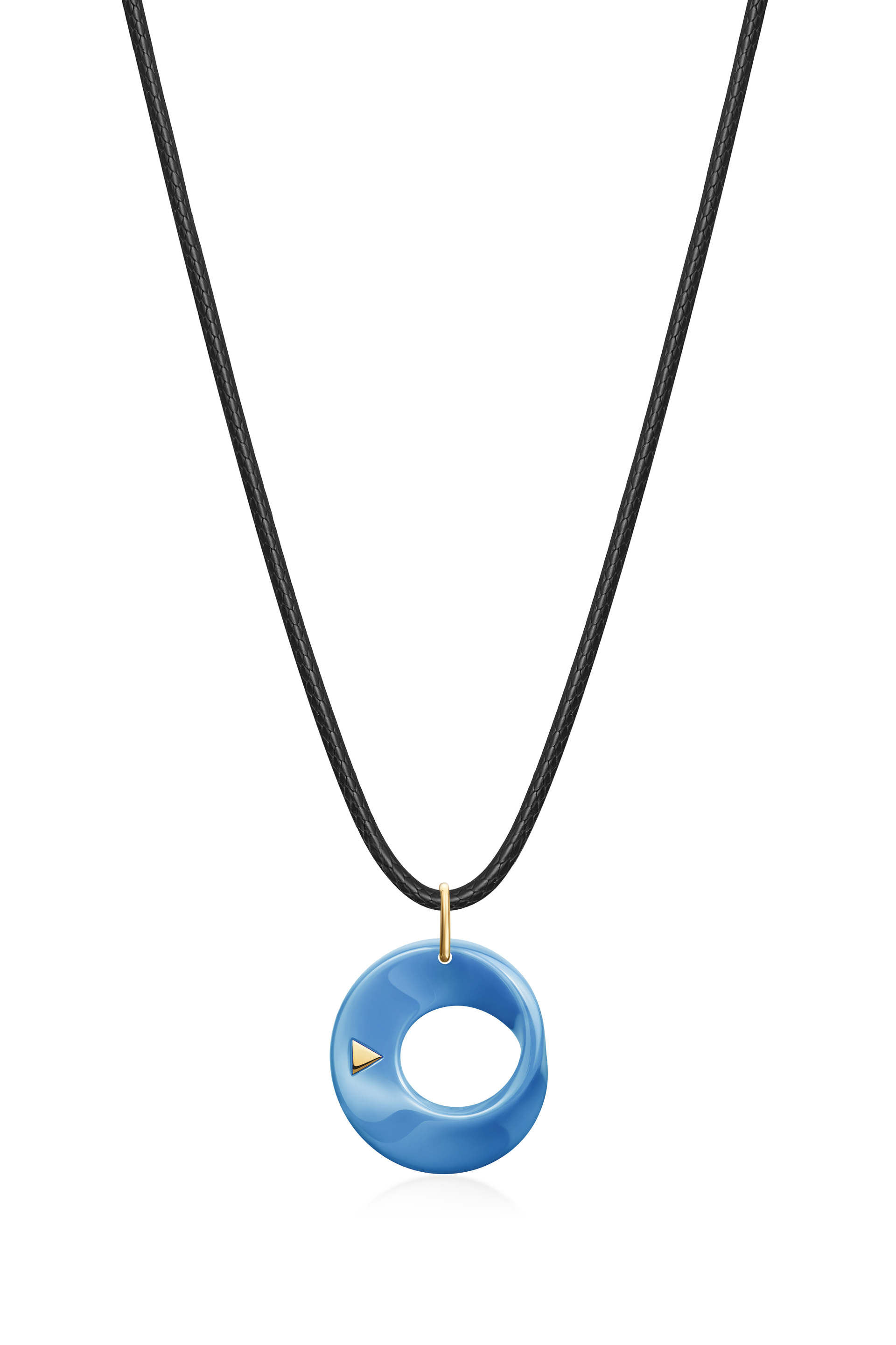 The Möbius High-Tech Ceramic Pendant Necklace - Blue