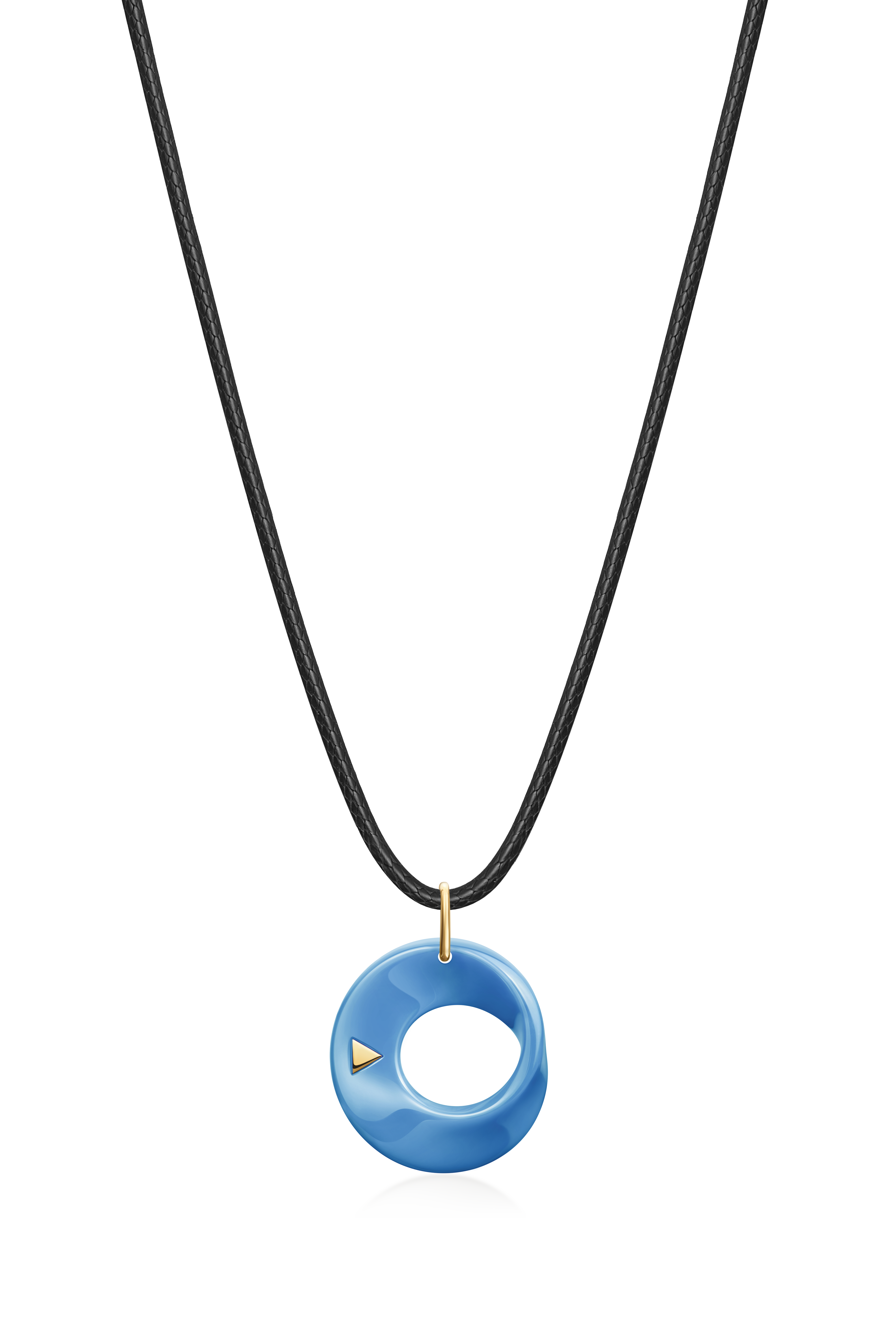 The Möbius High-Tech Ceramic Pendant Necklace - Blue