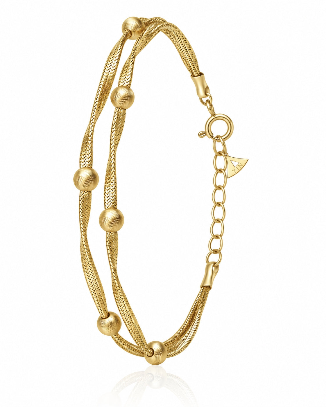 The Essentials Double Twist Bead Bracelet