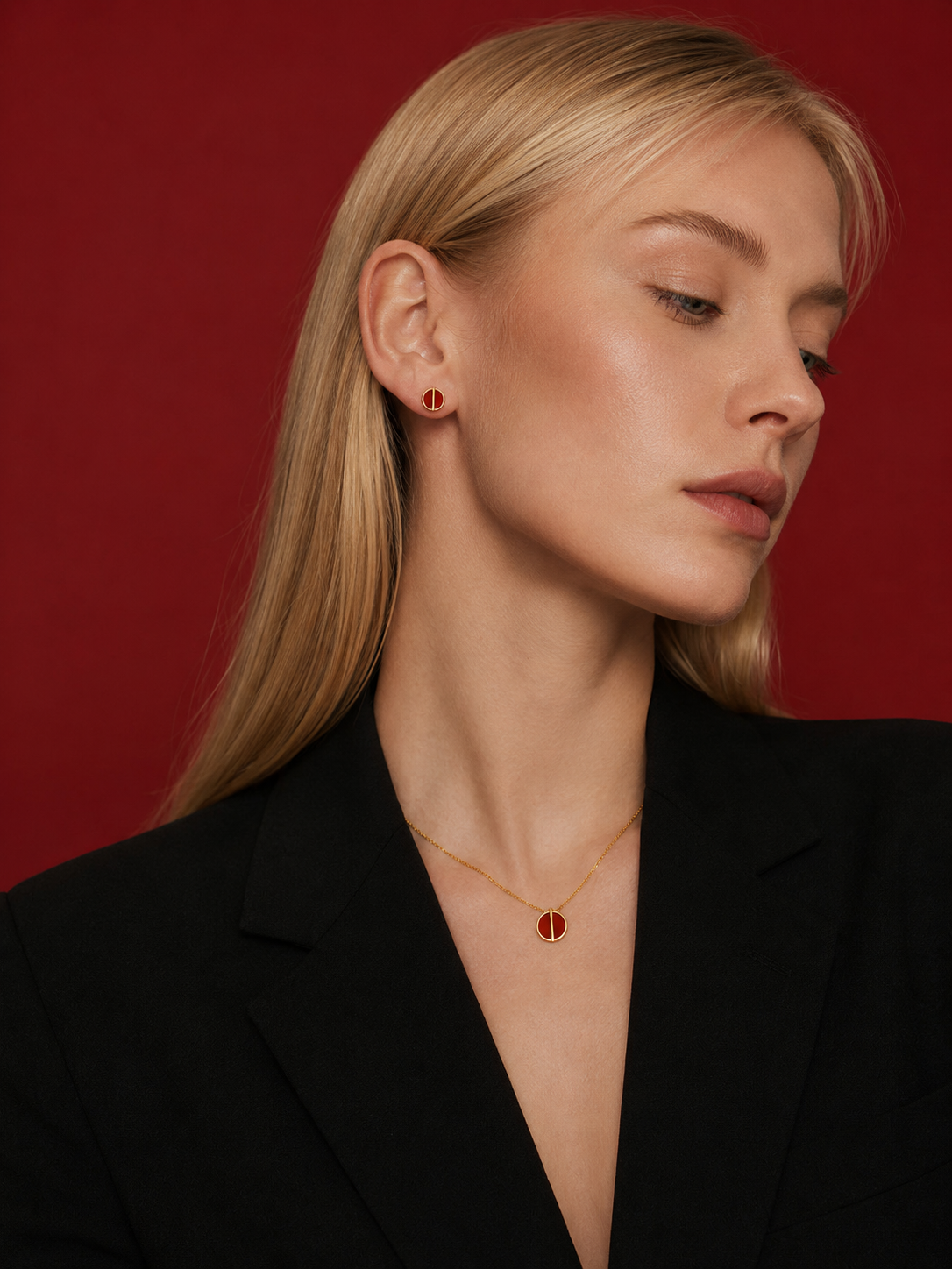 The Golden Ratio Necklace - Carnelian