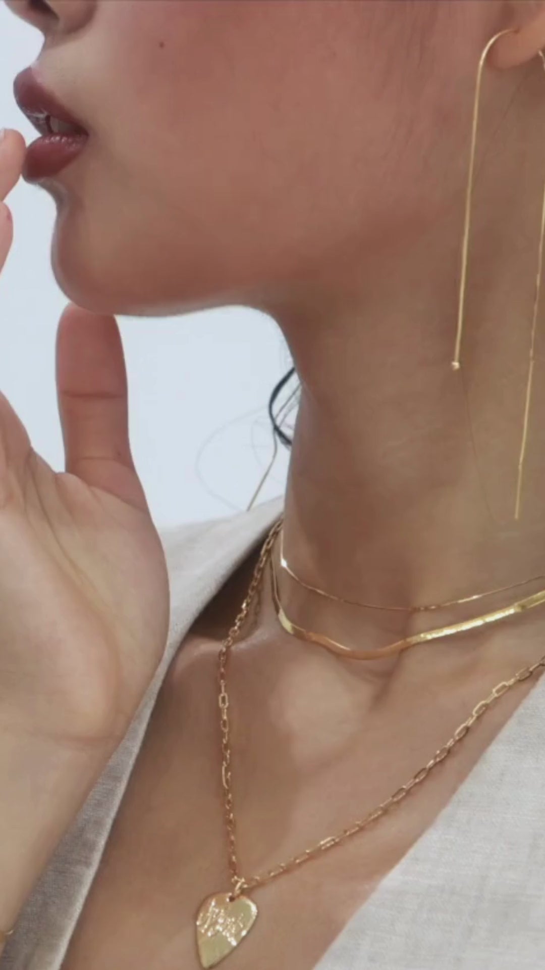 The Essentials Herringbone Necklace - 18K Solid Gold