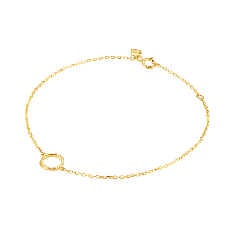 The Mobius Strip Warm Gold Chain Bracelet