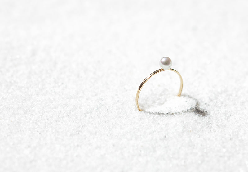 The Drop of Warm Pearl Ring