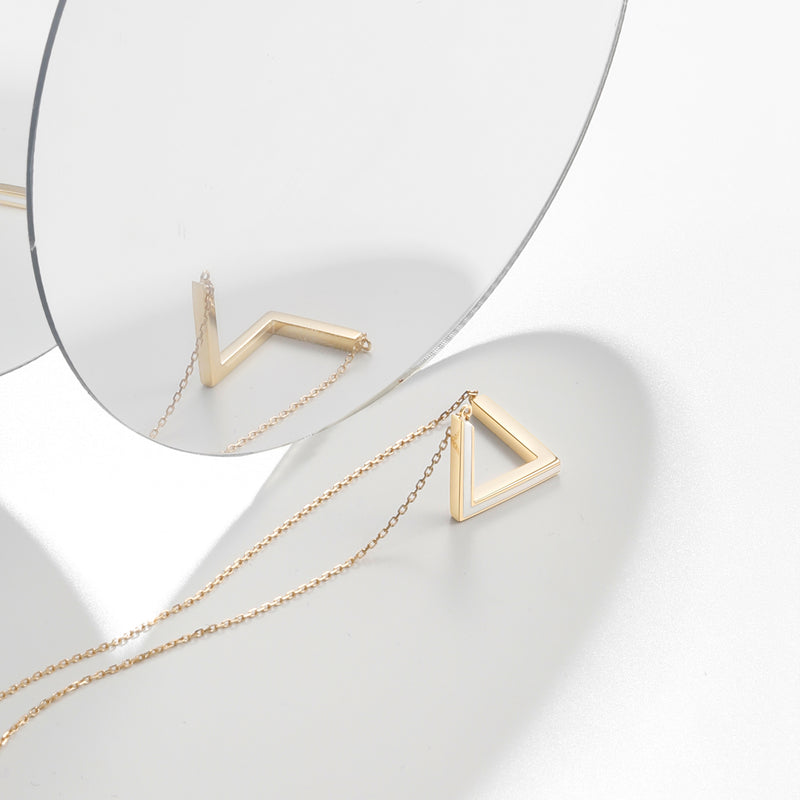 The Penrose Triangle Long Necklace